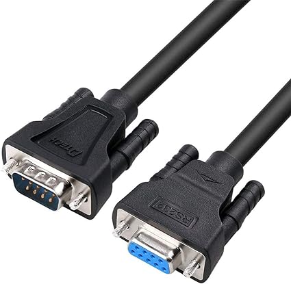 DTECH RS232C シリアル ケーブル 1.5m クロスケーブル ヌルモデムケーブル D-Sub9ピン オス - D-Sub9ピン メス DB9 Null Modem Cable
